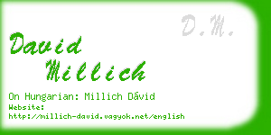 david millich business card